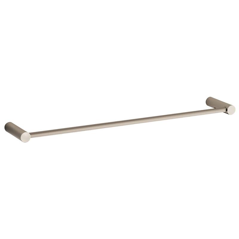 Round Collection 24" Wall Mounted Bathroom Towel Bar - Brushed Nickel
