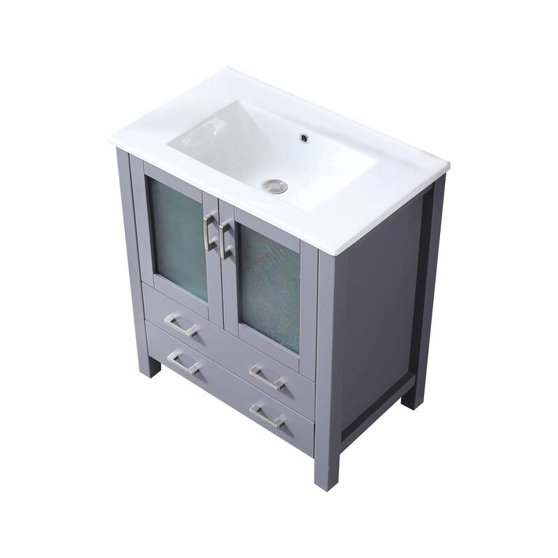 Volez Bath Vanity and White Ceramic Top