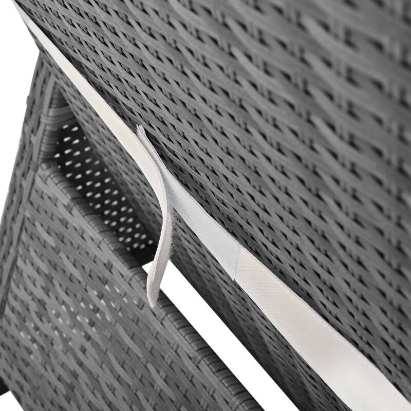 3 Pieces Outdoor Rattan Adjustable Seati Combination With Coffee Table