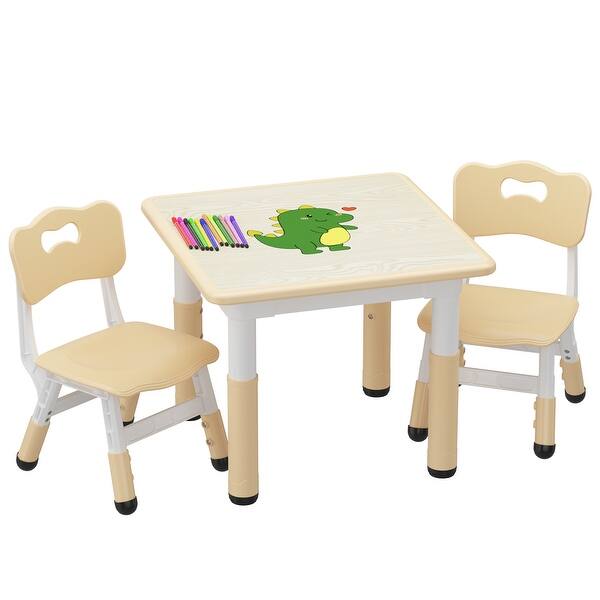 slide 2 of 10, Height Adjustable Kids Table and 2 Chairs for Reading