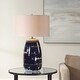 preview thumbnail 2 of 3, Uttermost Orleans Blue Glaze Table Lamp - N/A