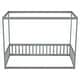 preview thumbnail 9 of 25, Twin Size Mattresses Canopy Bed Frame with Fence, Guardrails, Playroom Floor Bed Kids Four Corner Beds for Children's Room