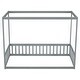 preview thumbnail 20 of 28, Twin Size Pine Wood Canopy Frame Floor Bed with Guardrails