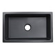 preview thumbnail 6 of 14, Highpoint Collection Reversible 30-inch Fireclay Farmsink Matte Dark Grey