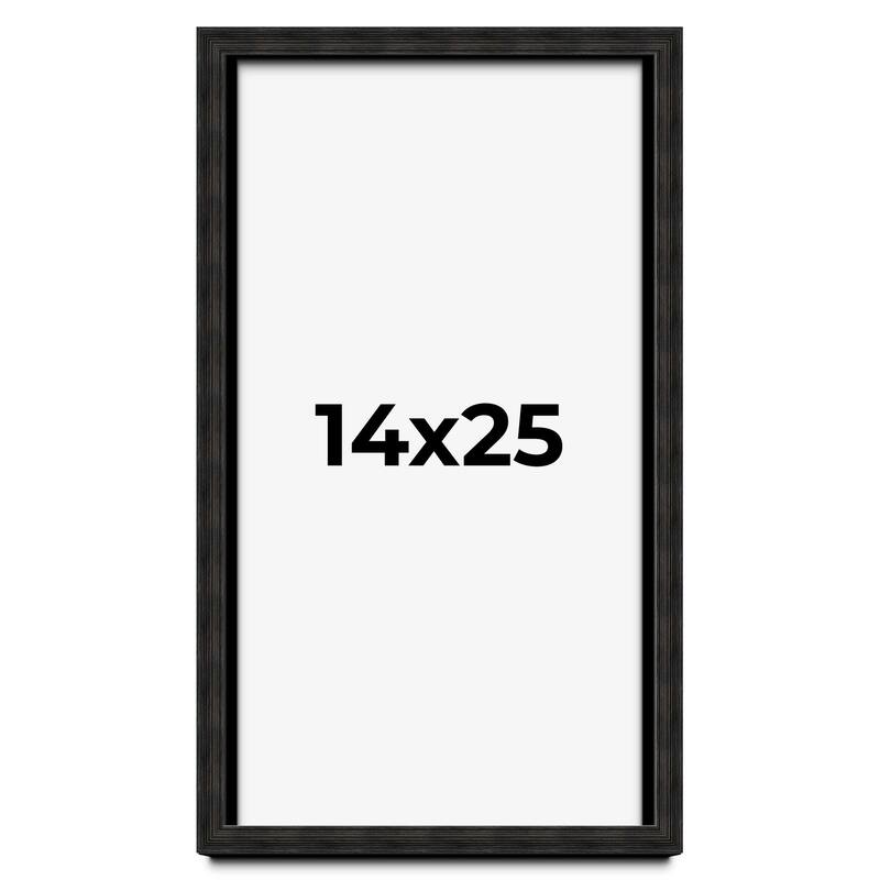 14x25 Shadow Box Black Rustic Barnwood Display Frame | 1.125 Inch