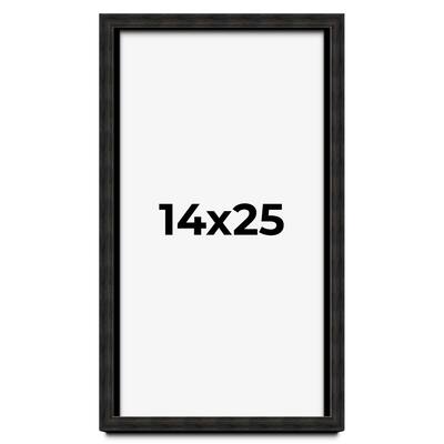 14x25 Shadow Box Black Rustic Barnwood Display Frame | 1.125 Inch