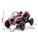 preview thumbnail 39 of 52, 24V Two-seater Kids Ride On UTV w/Parents Control,400W Super High Power,Four-Wheel Suspension,Bluetooth,MP3,USB,LED Light,Horn