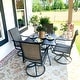 preview thumbnail 7 of 19, MAISON ARTS 5-piece Patio Dining Set with Swivel Textile Chairs