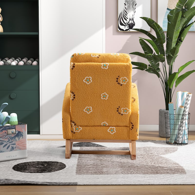 26.8"W Modern High Back Rocking Chair for Nursery