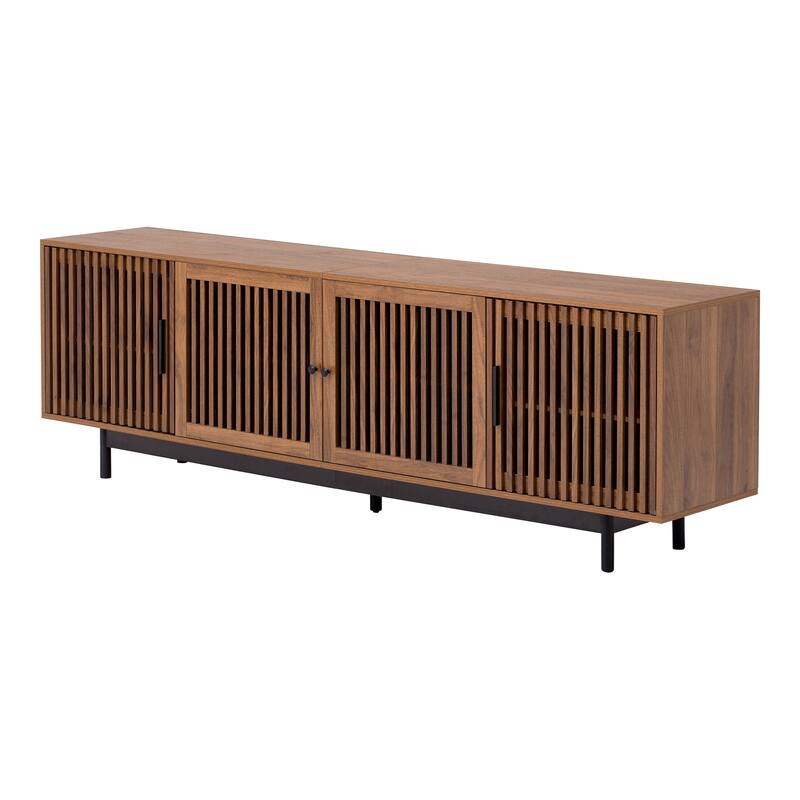 78-Inch TV Stand for TVs up to 85", Entertainment Center TV Media Console Table with Closed Storage & Cable Management