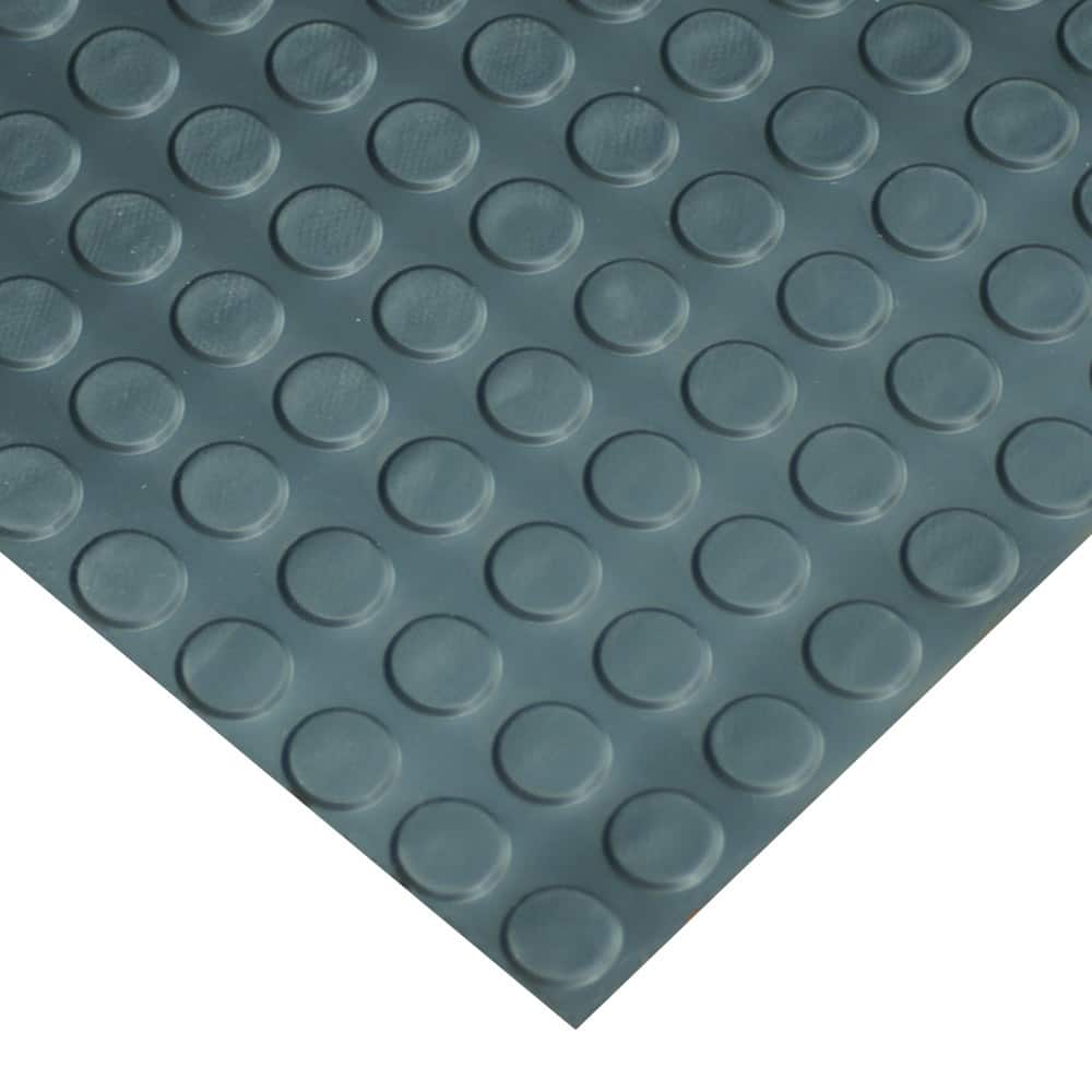 Goodyear Coin-Pattern Rubber Flooring -- 3.5mm x 36" x 10ft - Black - 36x120