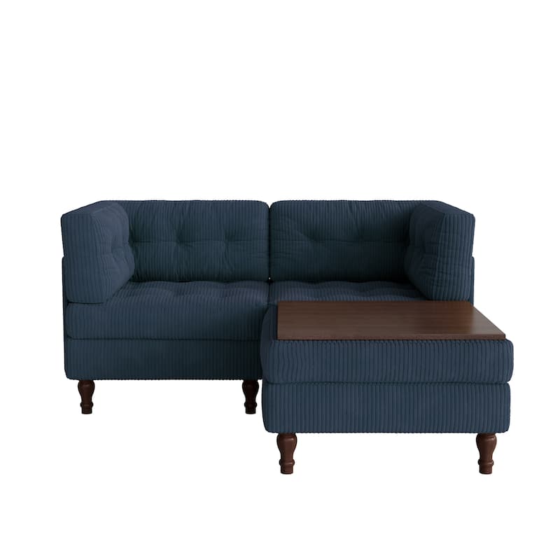 Oversized Sofa Corduroy Tufted Modular Sectional Set