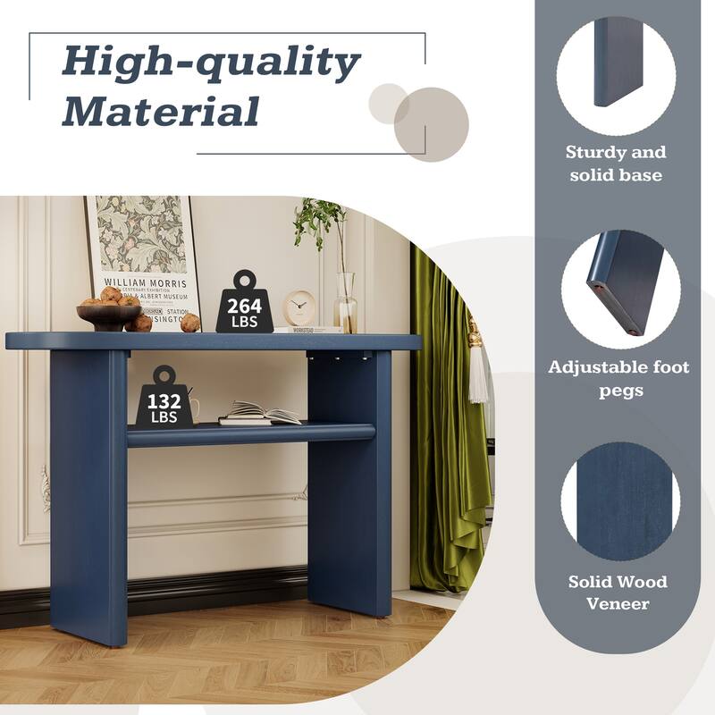 Elegant Minimalist Console Table with Rounded Edges