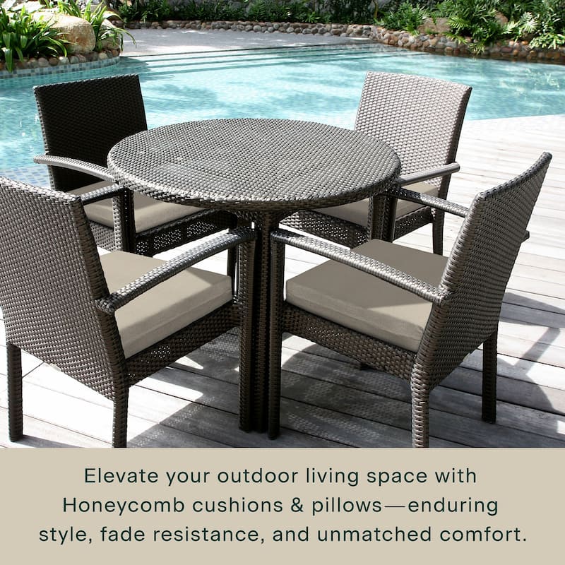 Outdoor Premium Dining Seat Cushion (2-Pack) - 20" wide x 20" deep x 4" thick