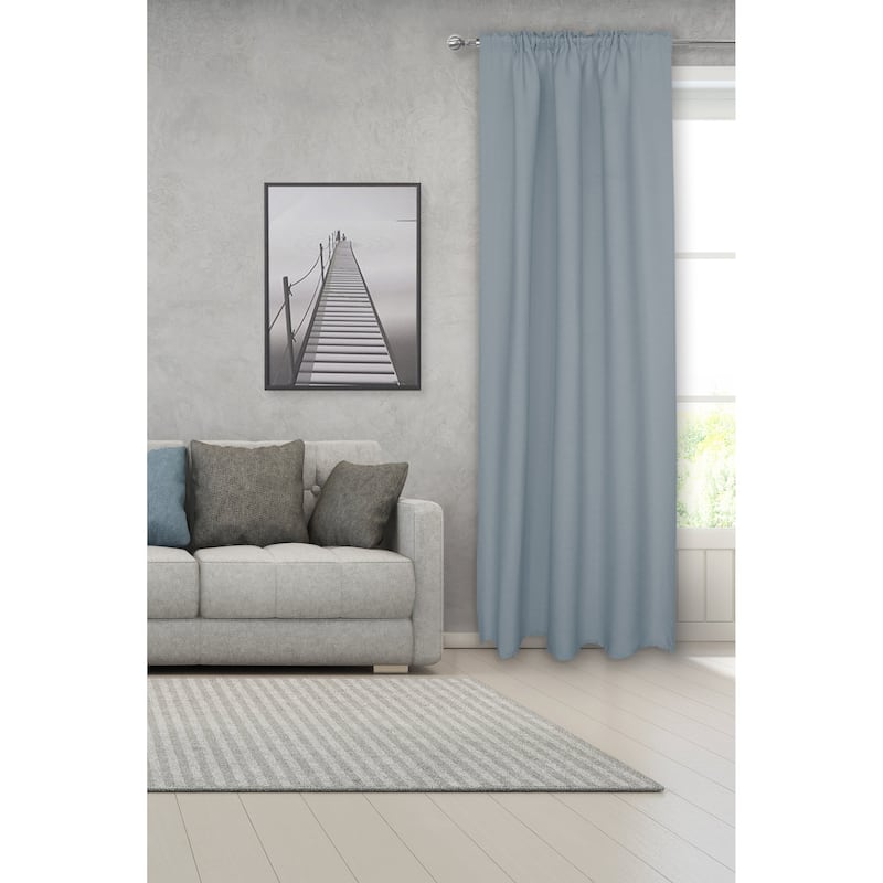 3/4" Drapery Single Curtain Rod Set with Classic Sphere Finials_Brushed Nickel
