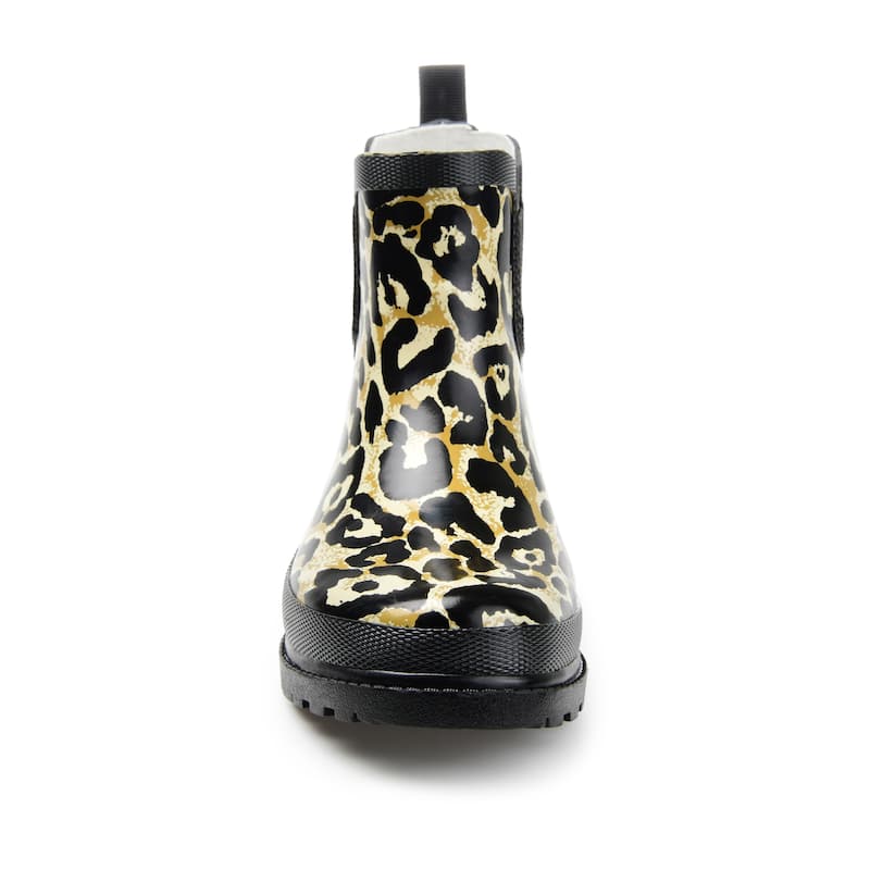 Journee Collection Women's Tekoa Block Heel Rain Boots - Leopard - 6