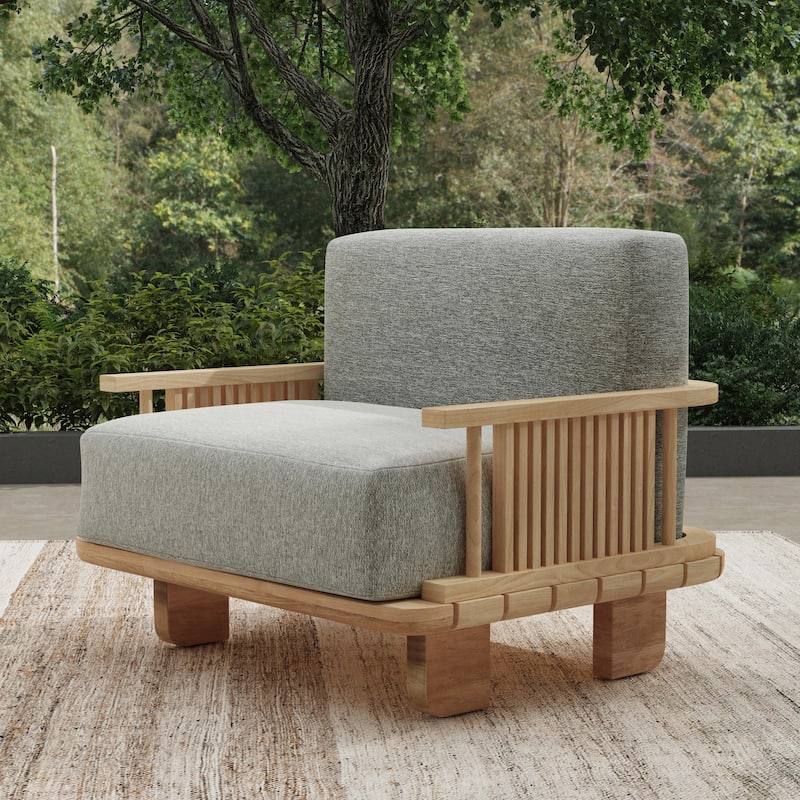 Classic Home Hudson Teak Wood Outdoor Accent - Natural