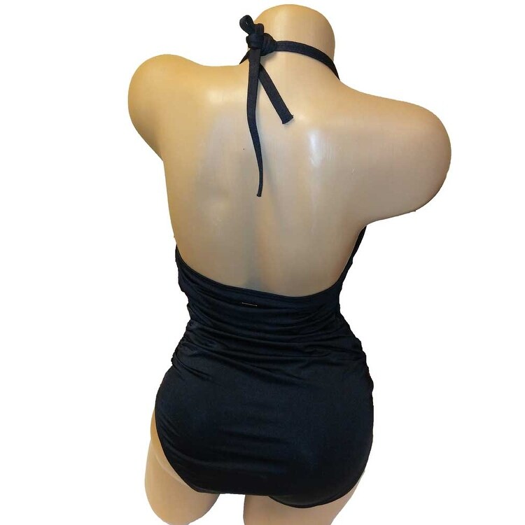 Shop Victoria S Secret One Piece Halter Swimsuit Ruched Push Up