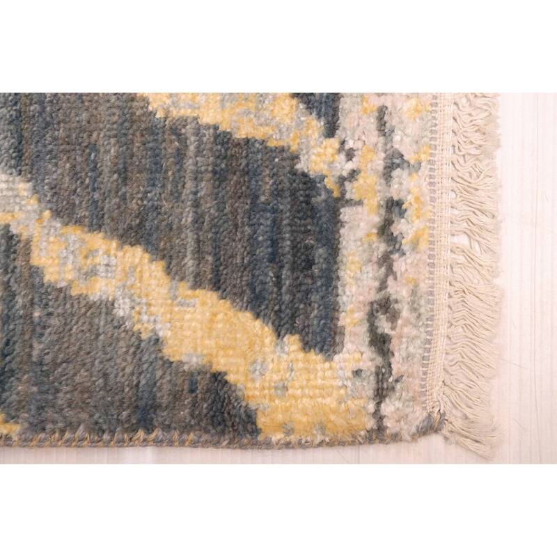 ECARPETGALLERY Hand-knotted Legacy Dark Grey, Light Gold Silk, Wool Rug - 9'10 x 14'0