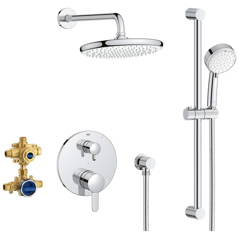 Grohe 29 428 Cosmopolitan Pressure Balanced Shower System with Shower - Starlight Chrome