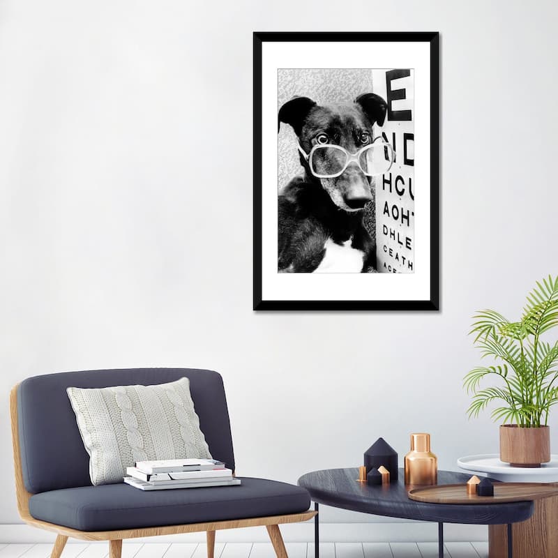 iCanvas "Greyhound Wearing Glasses February 1987" by Rue Des Archives