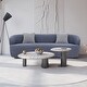 preview thumbnail 2 of 32, Mid Century Style Fabric Curved Sofa