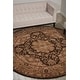 preview thumbnail 38 of 60, Nourison Hand-tufted Traditional Persian Wool Silk Area Rug 4' Round - Chocolate - Runner/Round