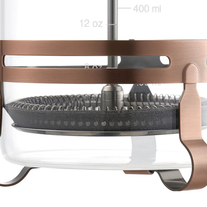 Large 1L Glass French Press for Coffee, Tea, and Cold Brew - 6.69 x 4.13 x 8.46 inch