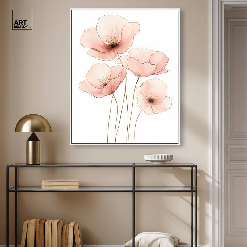 Pink Petal light Canvas by Art Remedy