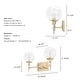 preview thumbnail 38 of 45, Hunter Xidane Vanity Wall Light - Bathroom, Mid Century Modern, Glam - Clear glass
