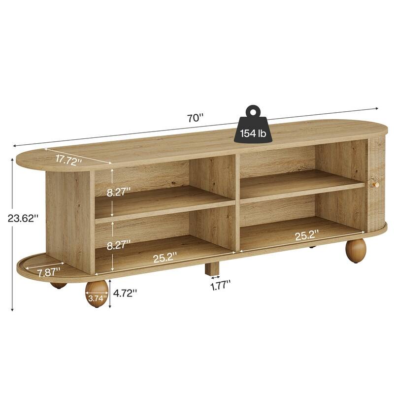Wooden Entertainment Center for TVs up to 65 Inches