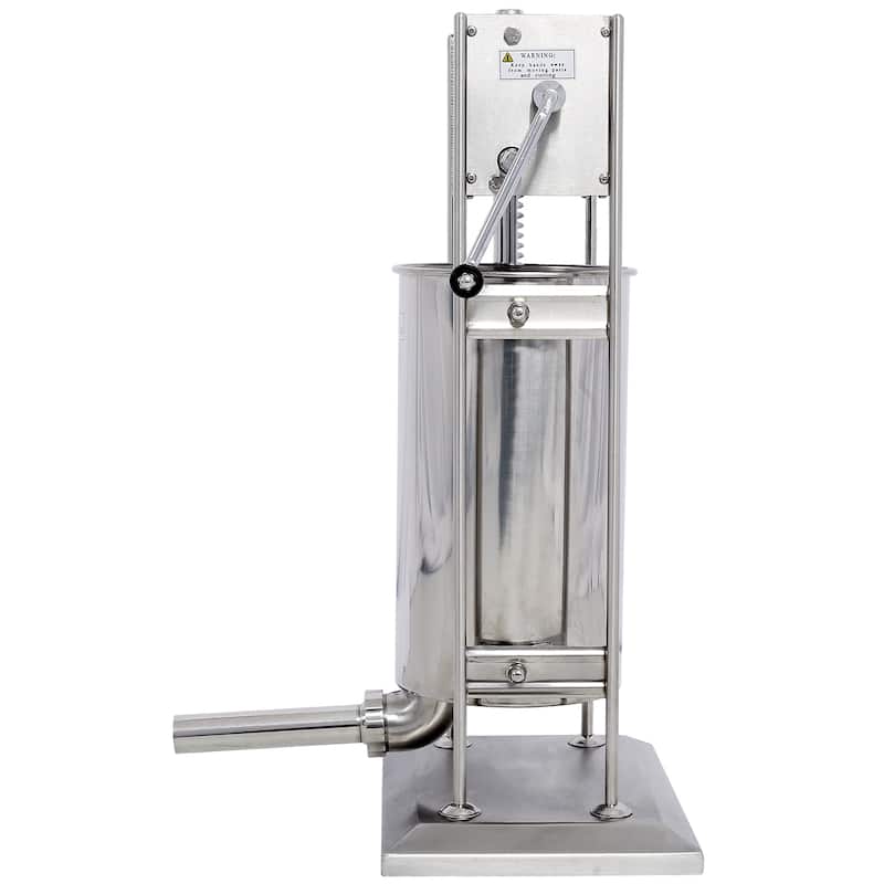 4-Gallon Stainless Steel Commercial Dual Speed Vertical Sausage Maker Meat Filler with 4 Stuffing Tubes