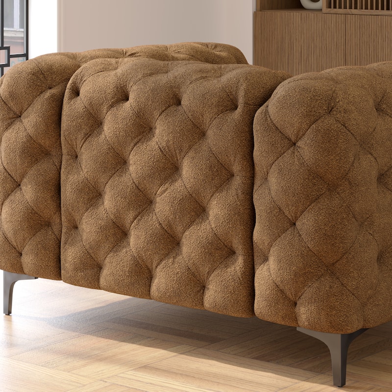 Corvus Aosta Chesterfield Tufted Velvet Club Chair