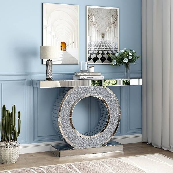 Glam Entry Console Table Mirror Accent Table - On Sale - Bed Bath & Beyond - 38287316