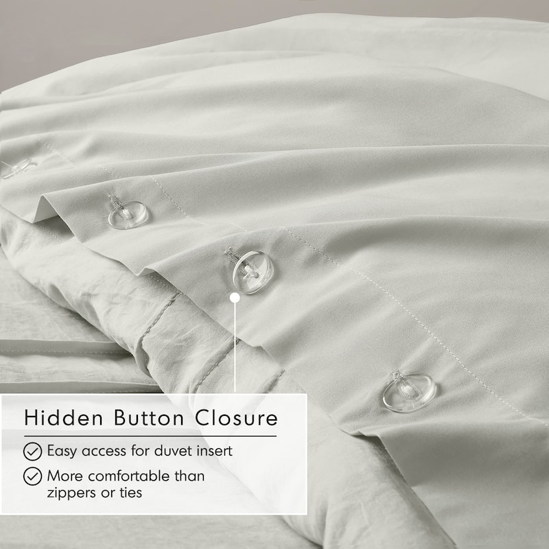 Chelsea Square Evans Pinch Pleated Soft Washed Boho Duvet Cover Set