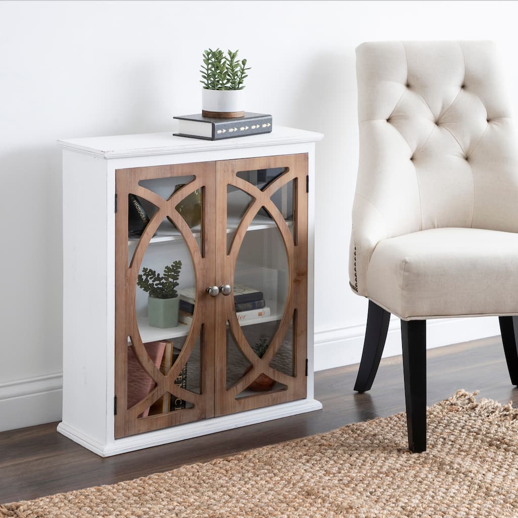 Kate and Laurel Quinlan Decorative Rustic 2-Door Wall Cabinet