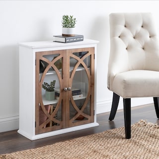 Kate and Laurel Quinlan Decorative Rustic 2-Door Wall Cabinet