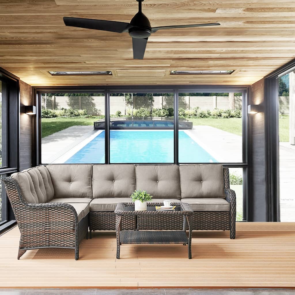 Gymojoy Outdoor Sofa Loveseat Corner Sofa Table Sets