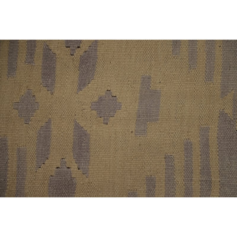 Hand Woven Oriental 100% Wool Carpet Southwestern Tribal Purples Kilim Area Rug - 6' 9'' X 4' 10''