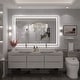 preview thumbnail 132 of 161, Large LED Bathroom mirror Tempered Glass Dimmable Anti-Fog Vanity Mirror
