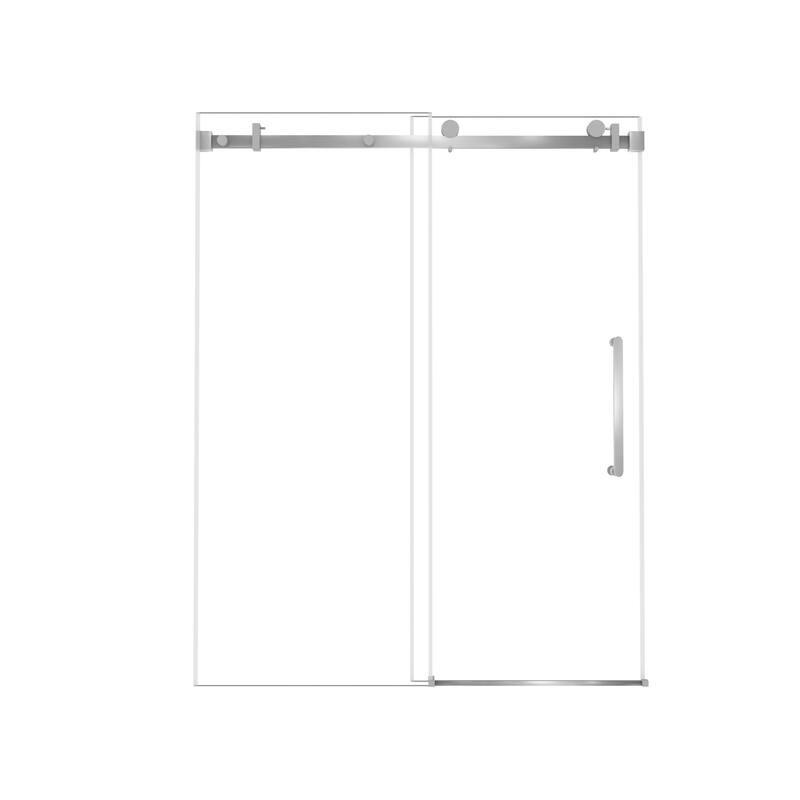 GDFStudio - Rowan Frameless Single-Sliding Shower Door for Tall Modern Bath Layouts - 60 "W x 76" H