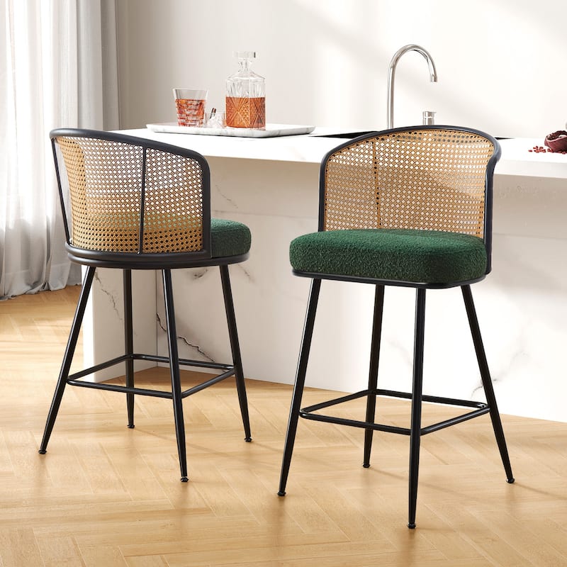 26"/29" Rattan Upholstered Bar Stool /Counter Stools Set of 2/3/4