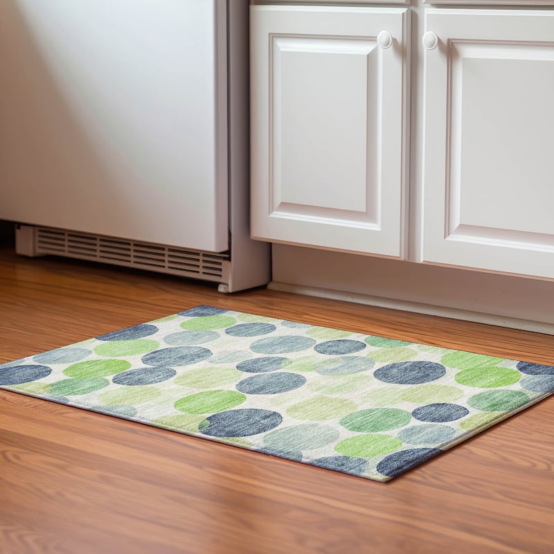 Premium Washable Super Soft Mayfield Rug - Navy - 1'8" x 2'6"