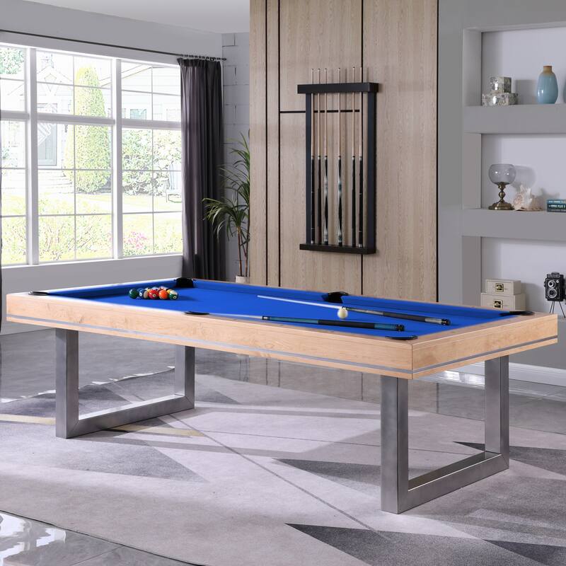 Harmony Maple 7ft Billiard Slate Pool Table - Grey/Blue