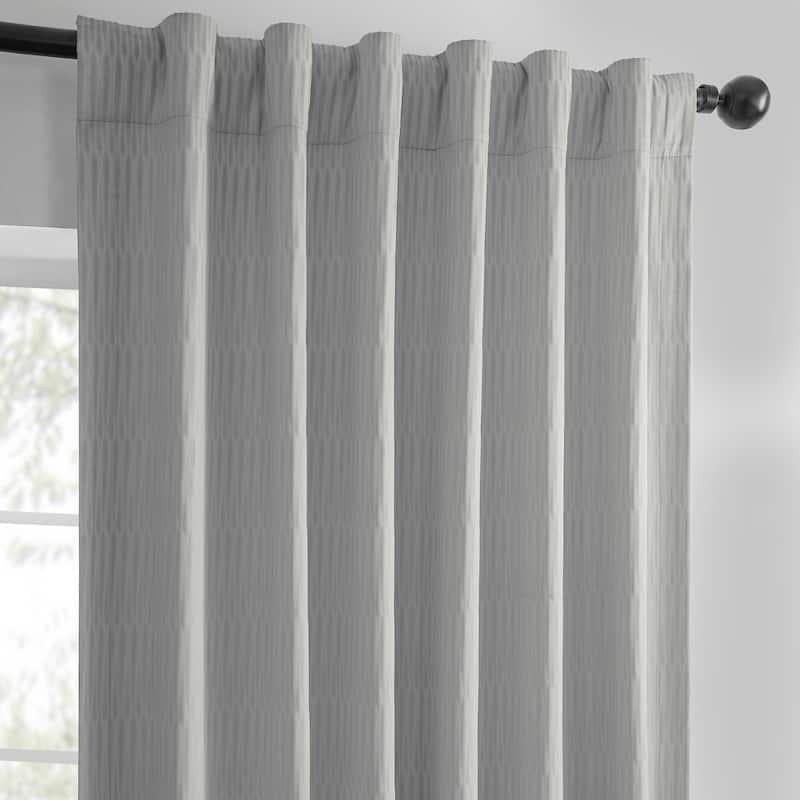 Exclusive Fabrics Lounge Embossed Velvet Curtains - Room Darkening Rod Pocket Curtain for Bedroom & Living Room (1 Panel)