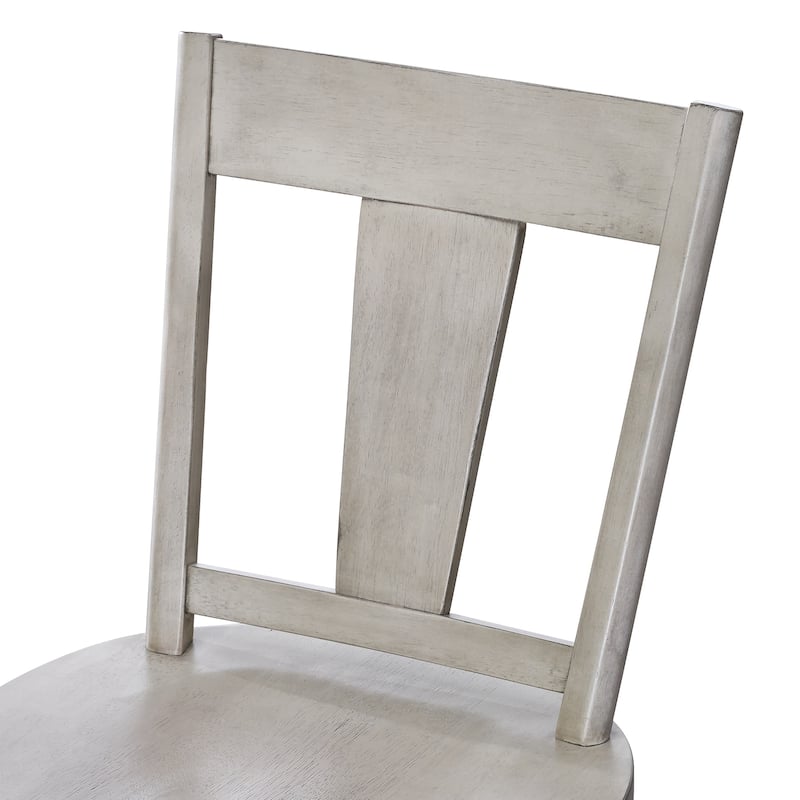Vintage Panel Back Wooden Dining Chairs
