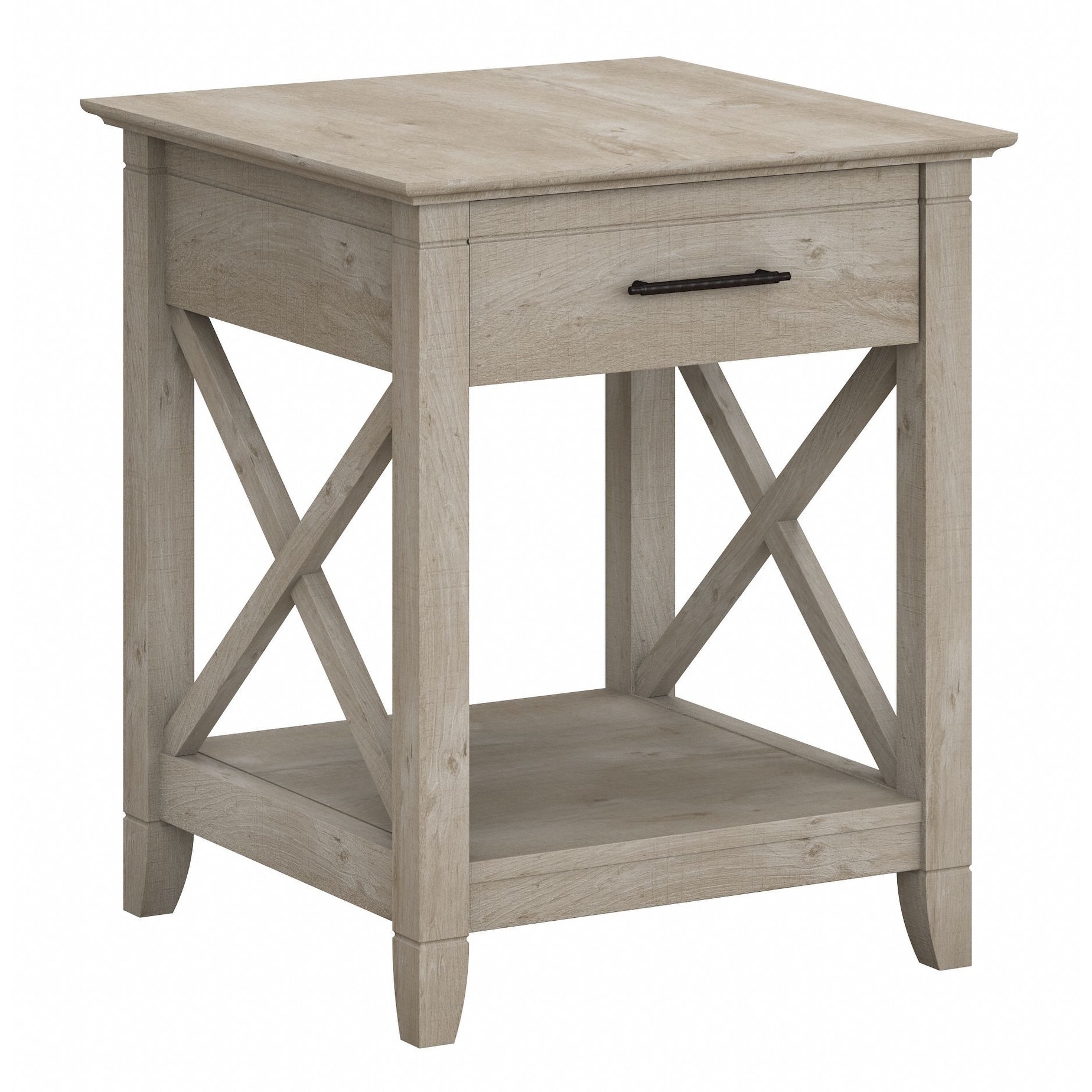 Gray end outlet tables with storage