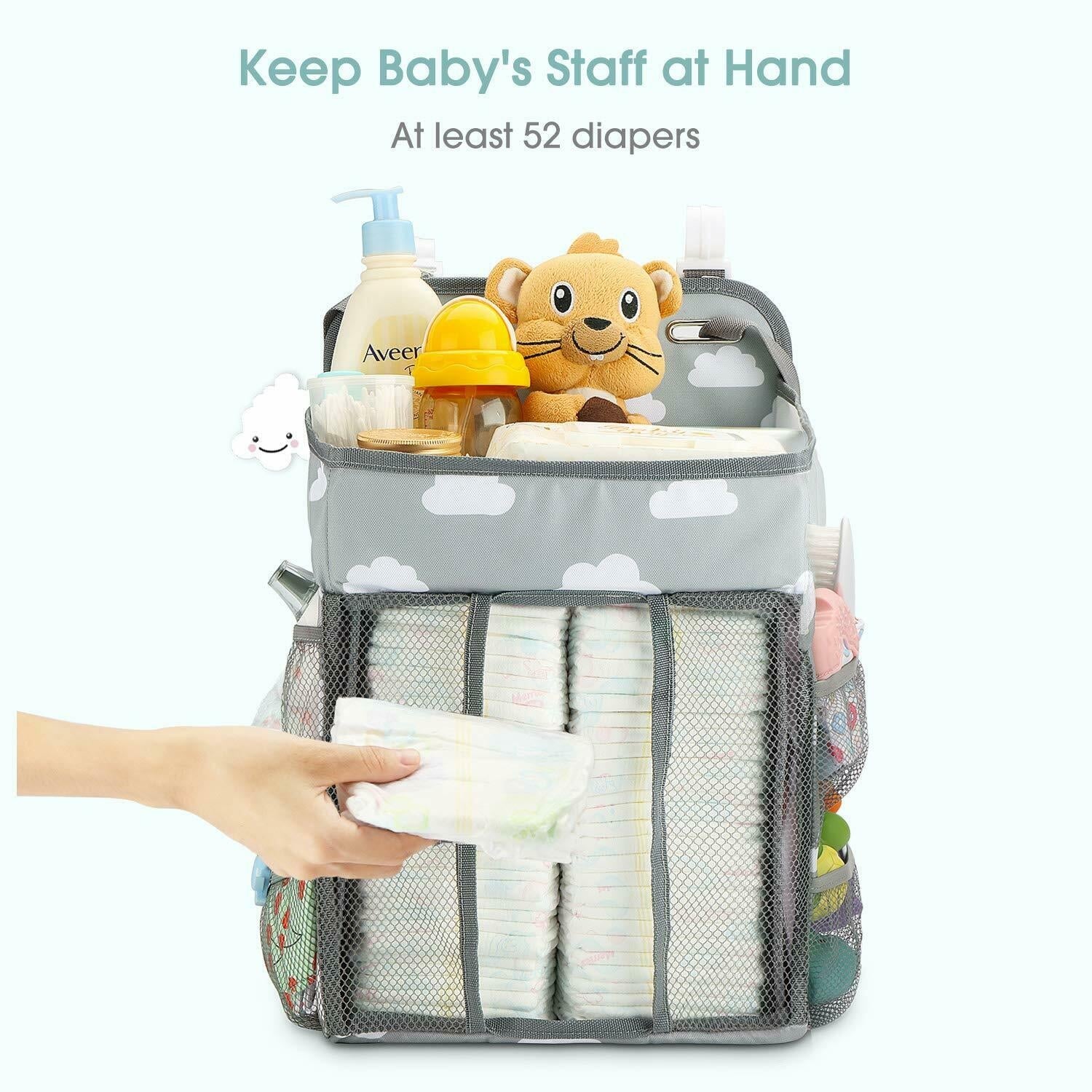 Simple Solid Diaper Bag Diaper Caddy Organizer Portable Nursery