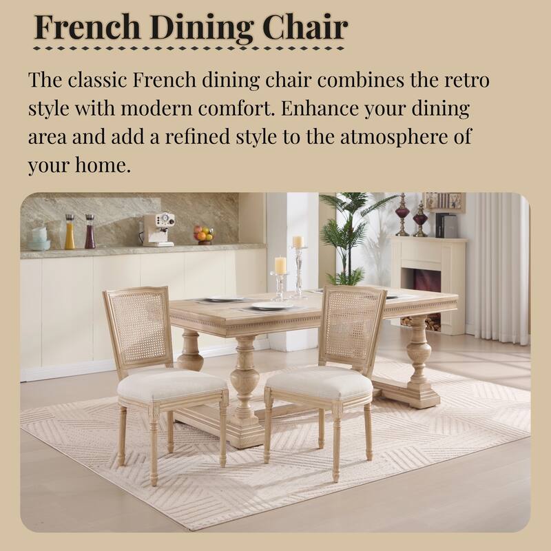 Set of 2 French Country Dining Chairs