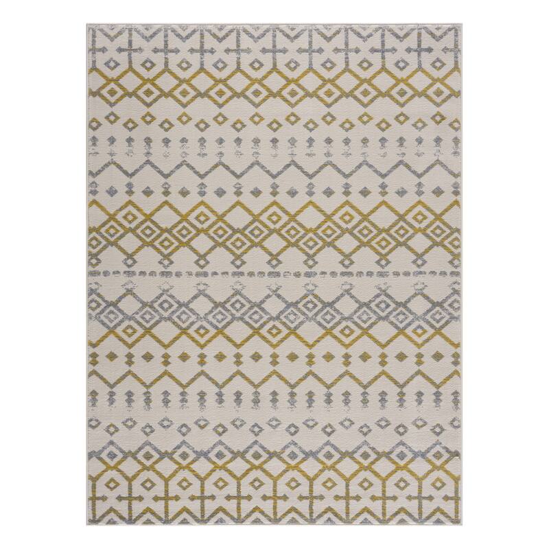 Beverly Rug Modern Bohemian Trellis Indoor Area Rug with Jute Backing for Living Room, Kitchen, Bedroom